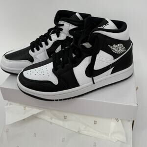 NIB Nike Women's Air Jordan 1 Mid SE Homage Split Black White